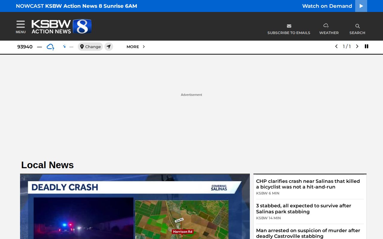 KSBW Monterey County local news page